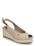 Flag Mid Wedge Espad Slingback Cream Tommy Hilfiger