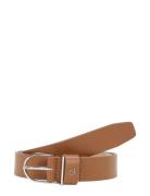 Ck Metal Loop Round Buckle 2.5 Brown Calvin Klein