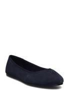 Th Hardware Suede Ballerina Navy Tommy Hilfiger