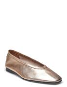 Soft Metal Lthr Ballerina No Bow Gold Tommy Hilfiger