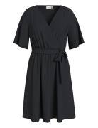 Vijosa 2/4 Wrap Dress Black Vila