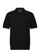 Structured Knitted Solid Polo Black Scotch & Soda