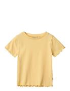 Rib T-Shirt S/S Alicia Yellow Wheat