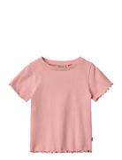 Rib T-Shirt S/S Alicia Pink Wheat