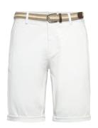 Superflex Chino Shorts W. Belt White Lindbergh