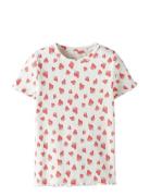 Nmfvemma Aop Ss Slim Top White Name It