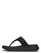 F-Mode Go Adjustable Flatform Toe-Post Sandals Black FitFlop