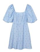 Vmodette 2/4 Short Dress Wvn Ga Blue Vero Moda