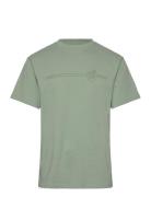 Tonal Opus Dot Stripe T-Shirt Green Santa Cruz