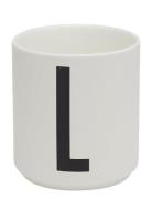Porcelain Cup A-Z, Æ, Ø White Design Letters
