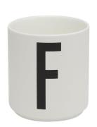 Porcelain Cup A-Z, Æ, Ø White Design Letters