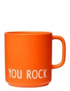 Favourite Cup With Handle Orange Design Letters