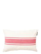 Embroidery Center Striped Linen/Cott 60X40 Pillow Cream Lexington Home