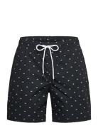 All Over Printed Swim Shorts Black Tom Tailor