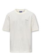 Osjsummerlife S/S Rlx Printed Tee Jrs Cream ONLY & SONS