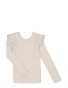 Classic Rib Florette Shirt Cream Gugguu