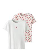 Nmfvemma 2P Aop Ss Slim Top White Name It