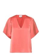 Dante6-Arvi Satin Butterfly Sleeve Top  Dante6