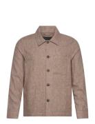 Linen Blend Overshirt Brown Lindbergh Black