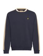 Contrast Taped Sweatshirt Navy Lyle & Scott