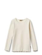 T-Shirt L/S Ida White Wheat