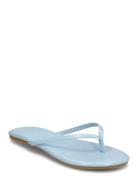 Biamexico Flip Flop Faux Leather Blue Bianco