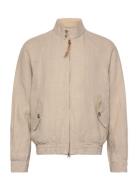 Linen Harrington Jacket Beige GANT