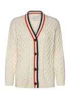 Contrast Cable Cardigan Cream GANT
