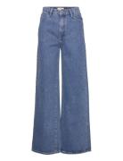 Wide Jackie Jeans Med Ekstra Brede Bein Blue Lindex