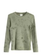Top Merino Wool Aop Green Lindex