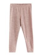 Leggings Wool Baby Solid Pink Lindex