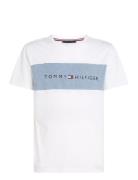 Ss T-Shirt Block Logo White Tommy Hilfiger