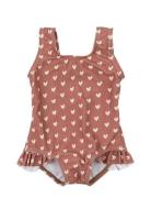 Swimsuit Butterfly Printed Pink Petit Piao