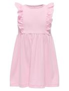 Kmgdrea Life S/S Detail Dress Jrs Pink Kids Only