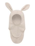 Balaclava Ears Cotton Fleece Beige Huttelihut