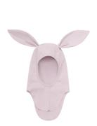 Balaclava Ears Cotton Rib Purple Huttelihut