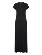 Flowy Jersey Maxi Dress Black Lexington Clothing