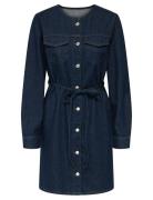 Onlminnie No Collar Belt Denm Dress Navy ONLY