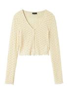 Nlfralma Ls Lace Short Cardigan Yellow LMTD