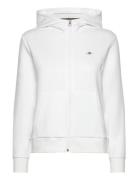 Reg Shield Logo Zip Hoodie White GANT