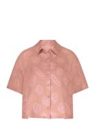 Jacket Ss Vis Satin Pink Hunkemöller