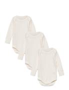 3 Pack Rib Jersey Long Sleeve Body Cream Copenhagen Colors