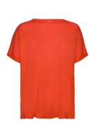 Over D Linen T-Shirt Orange Mango