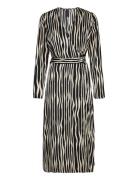 Striped Midi Dress Black Mango