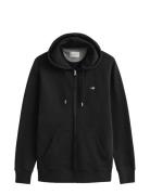 Reg Shield Full Zip Hoodie Black GANT