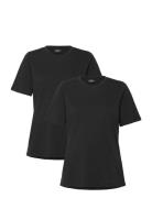 Olmonly S/S 2-Pack Top Jrs Noos Black Only Maternity