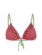 Bloflora Bella Frill Bikini Top Red Becksöndergaard
