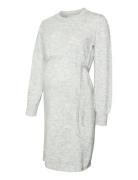 Mlnewanne L/S Abk Knit Dress A. Noos Grey Mamalicious