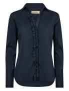Mmsybel Satin Shirt Navy MOS MOSH
