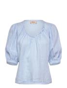 Mmtaissa Linen Blouse Blue MOS MOSH